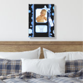 水玉模様男の赤ちゃんキャンバス印刷 キャンバスプリント (インサイチュ (寝室))