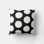 水玉模様白黒の大パターン クッション (裏面)