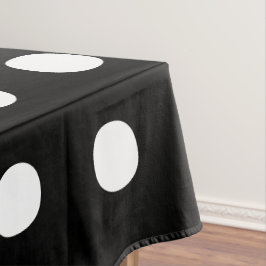 水玉模様白黒エレガント大はっきりした テーブルクロス