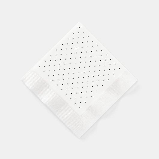 水玉模様白黒カスタム 縁ありカクテルナプキン (角)