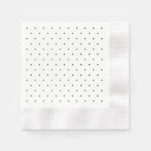 水玉模様白黒カスタム 縁ありカクテルナプキン (正面)