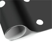 水玉模様白黒パタはっきりしたーンエレガント ラッピングペーパー (ロールコーナー)