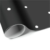 水玉模様白黒パターエレガントン ラッピングペーパー (ロールコーナー)