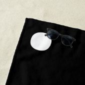 水玉模様白黒ビッグはっきりしたパタエレガントーン ビーチタオル (インサイチュ)