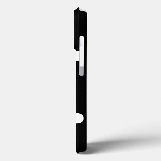 水玉模様白黒ビッグはっきりしたパタエレガントーン Case-Mate iPhoneケース (裏面 / 左)