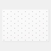 水玉模様白黒赤の小さなシックなパターン ラッピングペーパーシート (正面)