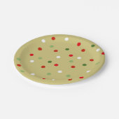 水玉模様紙プレート ペーパープレート (アングル)
