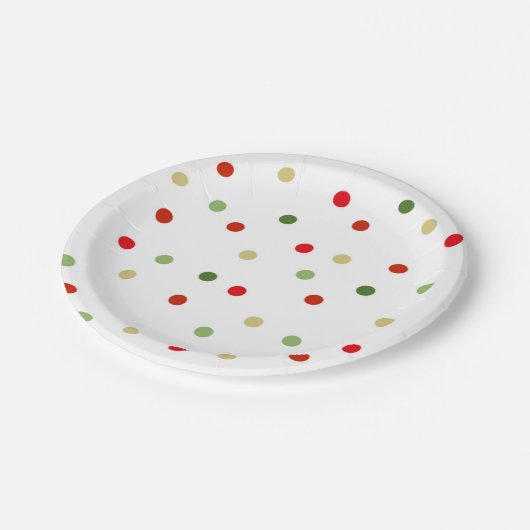 水玉模様紙プレート ペーパープレート (アングル)