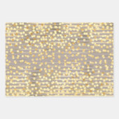 水玉模様紙吹雪白黒灰色パターン ラッピングペーパーシート (正面3)