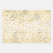 水玉模様紙吹雪白黒灰色パターン ラッピングペーパーシート (正面)