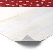 水玉模様素朴バレンタインハート ポスター (角)