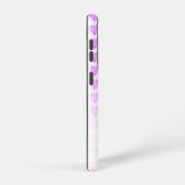 水玉模様素朴ヘリオトロペパープルハートパターン SAMSUNG GALAXYケース (右側面)