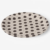 水玉模様結び目ブライダルシャワー ペーパープレート (アングル)