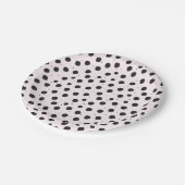 水玉模様結び目ブライダルシャワー ペーパープレート (アングル)