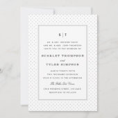 水玉模様結婚式招待状 招待状 (正面)