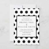 水玉模様結婚式招待状 招待状 (正面)