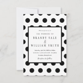 水玉模様結婚式招待状 招待状