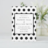 水玉模様結婚式招待状 招待状 (スタンド正面)
