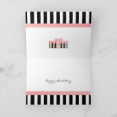 水玉模様自無地の転車 – 黒/白バックストライプ カード (内部)