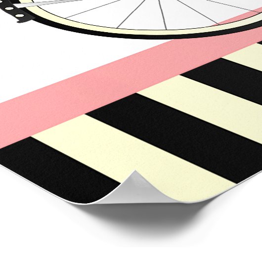 水玉模様自転車 ポスター (角)