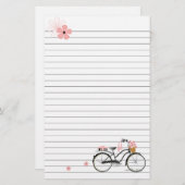 水玉模様自転車 便箋 (正面/裏面)