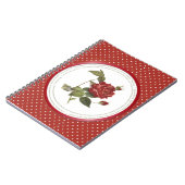 水玉模様花の意味 – 赤バラ ノートブック (左側)