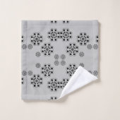 水玉模様花びらパターン バスタオルセット (ウォッシュタオル)