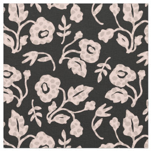 水玉模様花 ファブリック