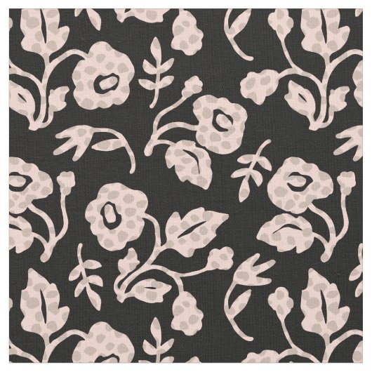 水玉模様花 ファブリック (クローズアップ)