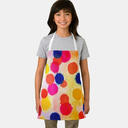水玉模様虹色 エプロン (インサイチュ)