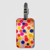 水玉模様虹色 ラゲッジタグ (正面縦)
