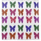 水玉模様蝶 シャワーカーテン (正面)