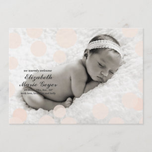 水玉模様誕生のお知らせ//紙吹雪 案内状