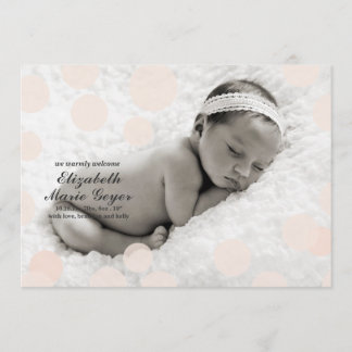 水玉模様誕生のお知らせ//紙吹雪 案内状