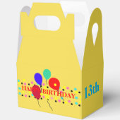 水玉模様誕生日バルーンありがとう フェイバーボックス (見開き)