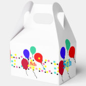 水玉模様誕生日バルーン白 フェイバーボックス (正面)