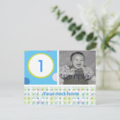 水玉模様誕生日パーティー ポストカード (スタンド正面)