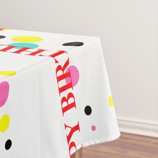 水玉模様誕生日 テーブルクロス (インサイチュ)