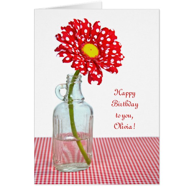 水玉模様誕生日（名前） (正面)