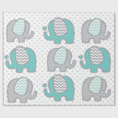 水玉模様象 ラッピングペーパー (フラット)