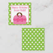 水玉模様財布パーソナライズされたギフトエンクロージャカード ノートカード (正面/裏面)