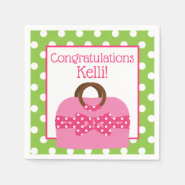 水玉模様財布パーソナライズされたパーティーナプキン スタンダードカクテルナプキン