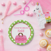 水玉模様財布パーソナライズされたパーティープレート ペーパープレート (パーティー)