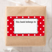 水玉模様赤と白 ラベル (インサイチュ)