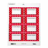 水玉模様赤と白 ラベル (フルシート)