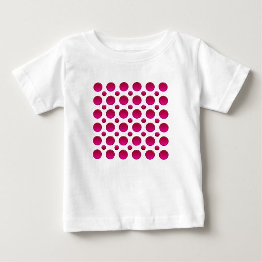 水玉模様赤要素 ベビーTシャツ (正面)