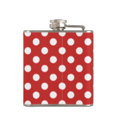 水玉模様赤 フラスク (裏面)