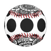 水玉模様野球 野球ボール (裏面)