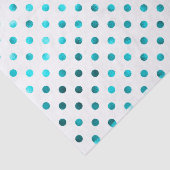 、水玉模様金属、ティール(緑がかった色)かわいい白、ガーリー粋 薄葉紙 (詳細)