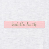 水玉模様防水の子供の名前の服 ラベル (デザイン1)